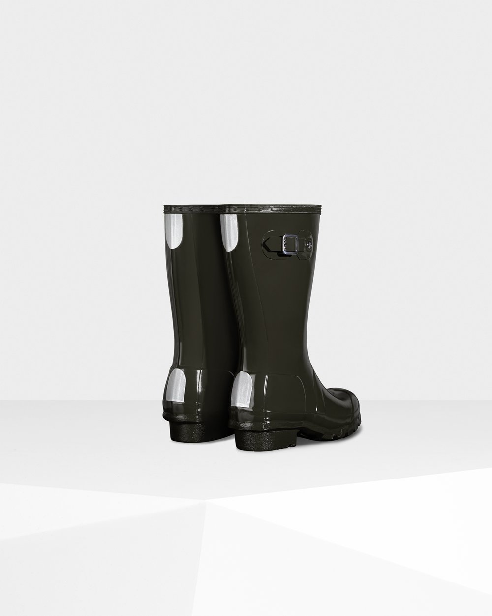 Botas De Agua Original Big Gloss Hunter Niños - Verde Oscuro Oliva - 728530XNK